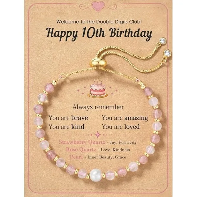 Best-selling Push-pull Positioning Buckle Adjustable Pearl Rose Stone Natural Strawberry Crystal Beaded Bracelet