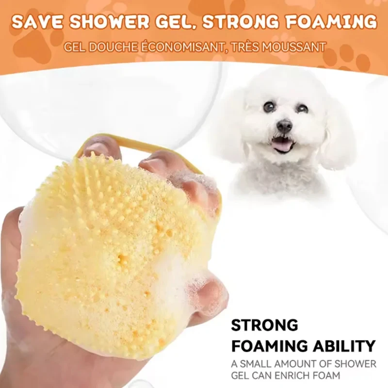 Nuevo Cepillo de Masaje para Baño 2026, Multifuncional, para Perros Grandes, Gatos, Cepillo de Silicona Suave y Seguro, Accesorios para Mascotas, Herramientas para Perros y Gatos