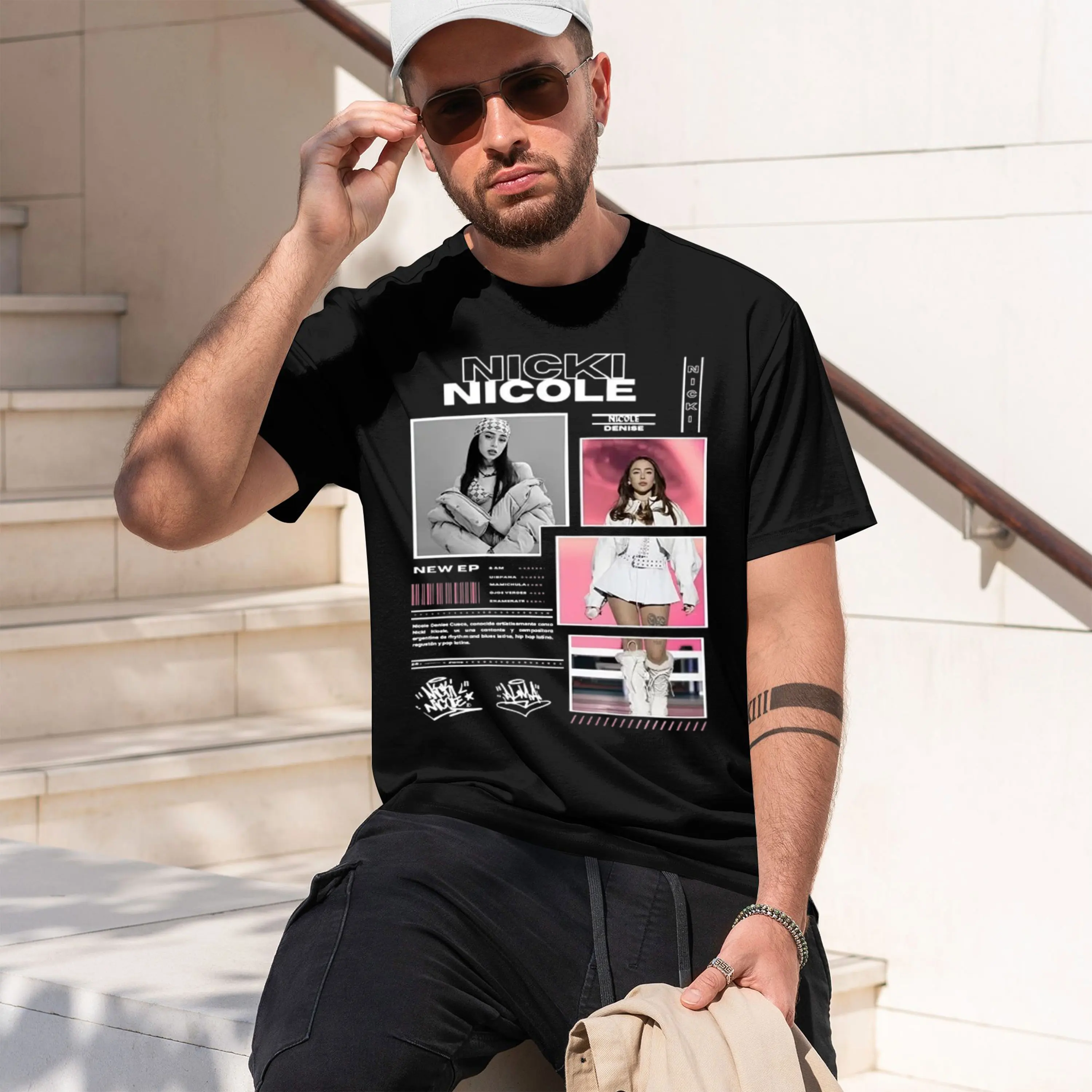 Men'S Fashion Looks 2026 - เสื้อยืดคอกลมผู้ชายสไตล์ Edgy Nole โชว์ลุคสตรีทแวร์สุดเท่ โทนสีชมพู แฟชั่นโดดเด่น