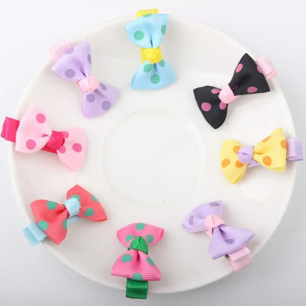 20pcs Fabric Hair Clips Richly Colored Bows for Baby Girls Toddlers Newborns Random Color Hair Accessories