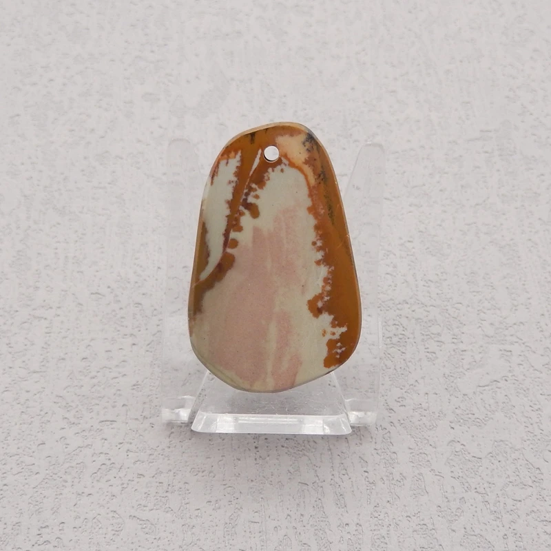 Natural Stone Us Biggs Jasper Pendant Bead, Fashion Jewelry Necklace Accessories For Men Women 34x22x6mm 8g
