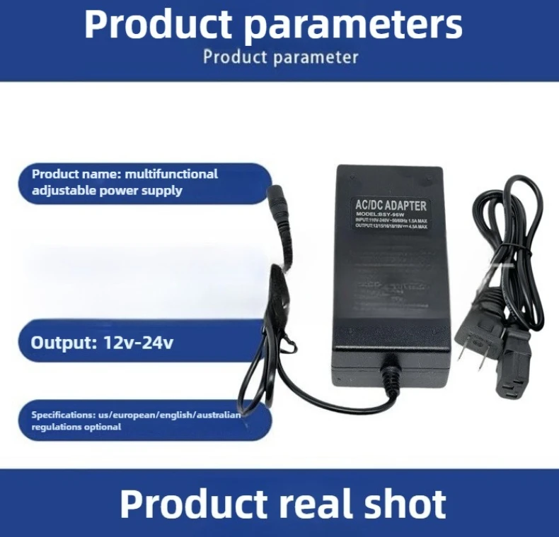 DC 12V/15V/16V/18V/19V/20V/24V 4A 5A 96W Laptop AC Universal Power Adapter Charger for ASUS DELL Lenovo Sony Toshiba Laptop