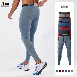 Pantalon de survêtement de course pour hommes, pantalon moulant, respirant, à séchage rapide, à haute élasticité, pour l'athlétisme et le fitness