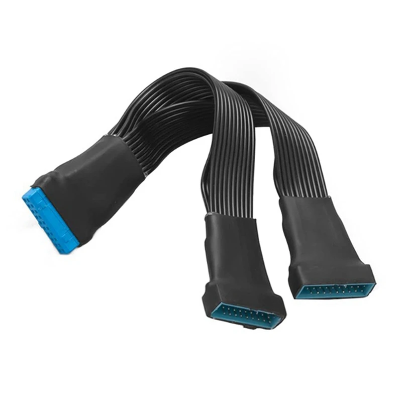 Горячая материнская плата TTKK 5X USB 3,0 19-контактный разъем 1To2 удлинительный кабель-разветвитель 19-контактный 20-контактный внутренний разъем-адаптер кабеля 15 см