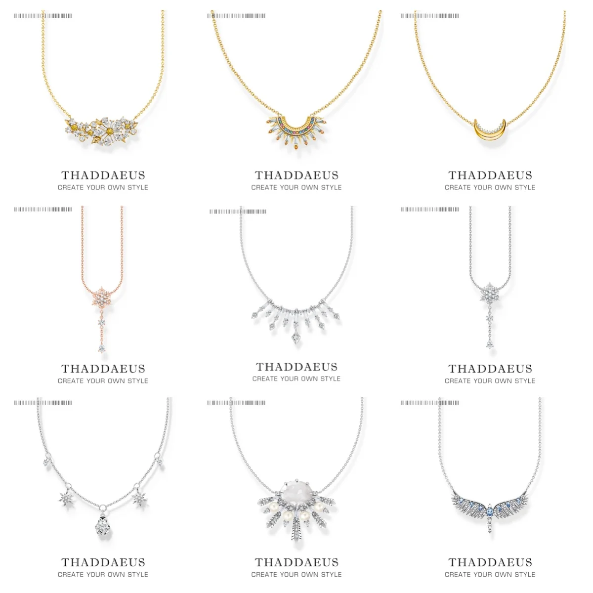 Colourful Sun Beams Phoenix Wings Snowflake Flower Necklace New Link Chain Fine Jewelry 925 Stering Silver Trendy Gift For Women