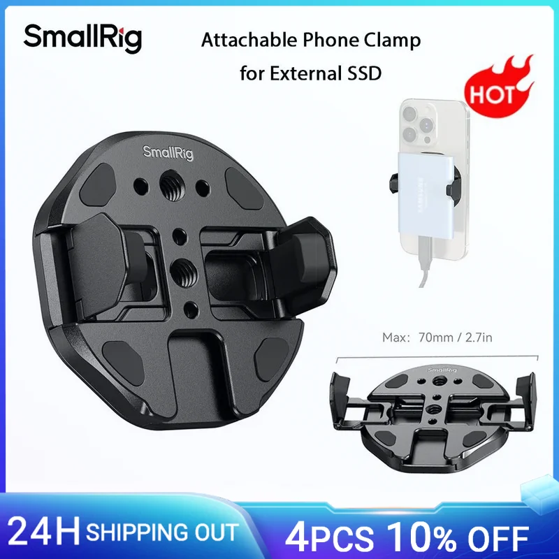 Прикрепляемый зажим для телефона SmallRig для внешнего твердотельного накопителя для смартфонов Samsung для SanDisk, для iPhone с поддержкой MagSafe-5157