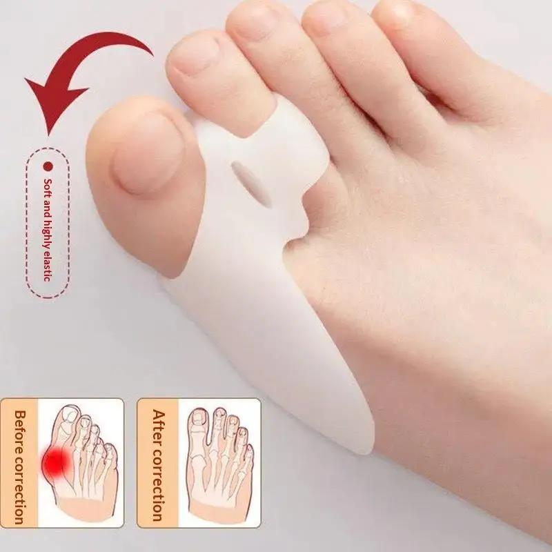 1Pair Soft Bunion Corrector Toe Separators Spacers Pads For Bunion Relief Bunion Cushion Protector With Gel Shield Foot Care