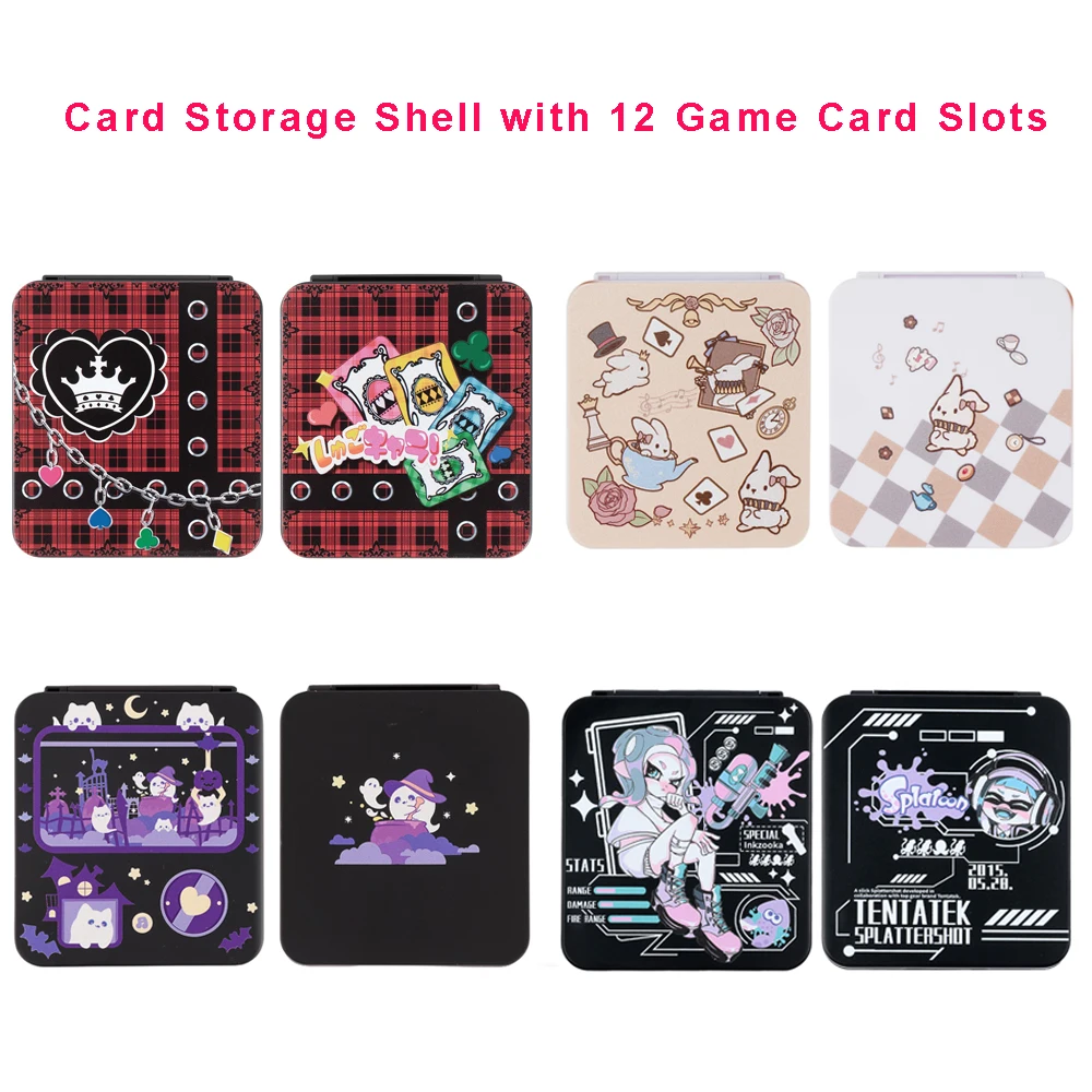

Милый чехол для игровых карт, совместимый с Nintendo Switch/Switch OLED/Lite, портативный корпус большой емкости с 12 слотами для игровых карт