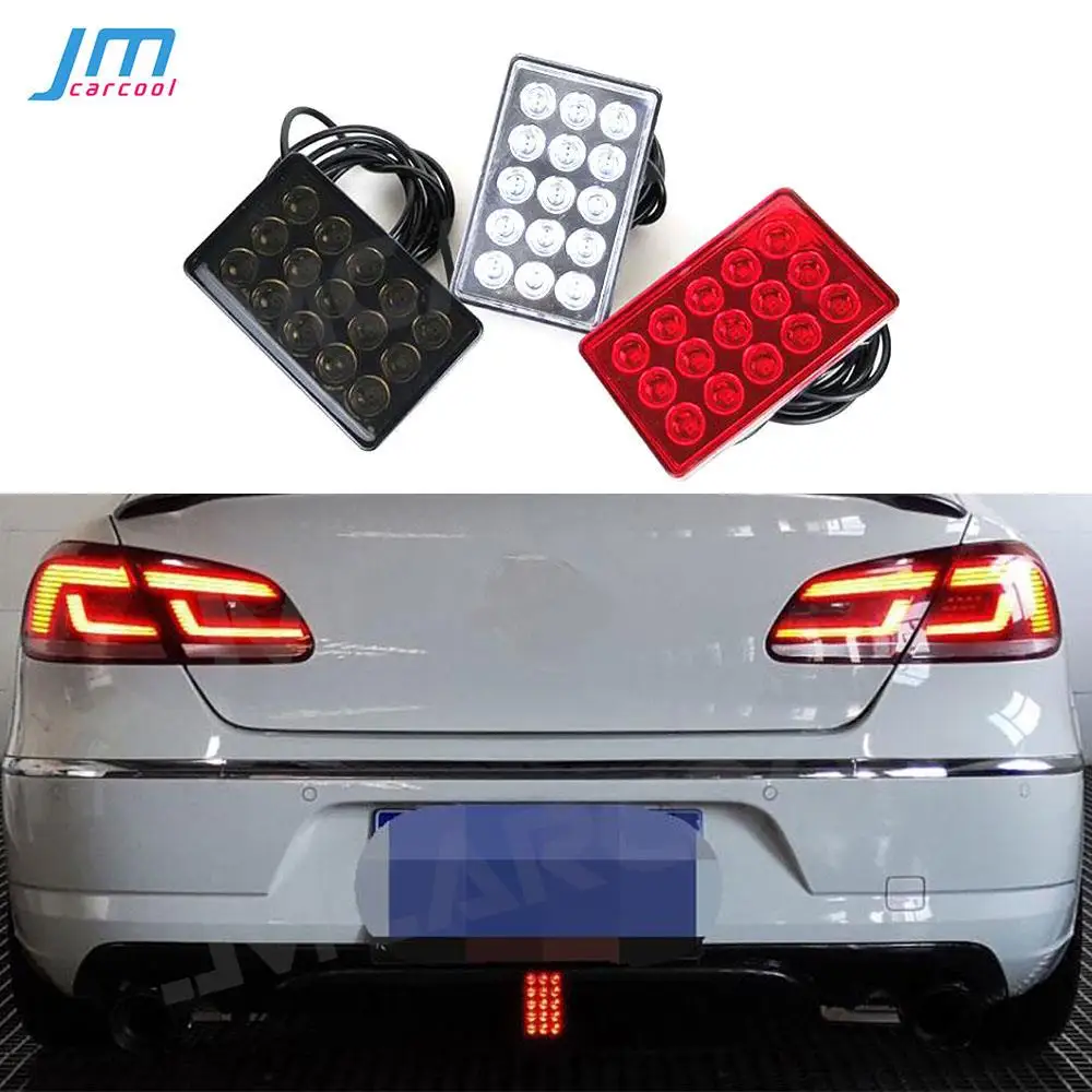 

Rear Trunk lip Diffuser Spoiler LED Lights With Red White Black Lamp For Mercedes Benz For BMW For VW