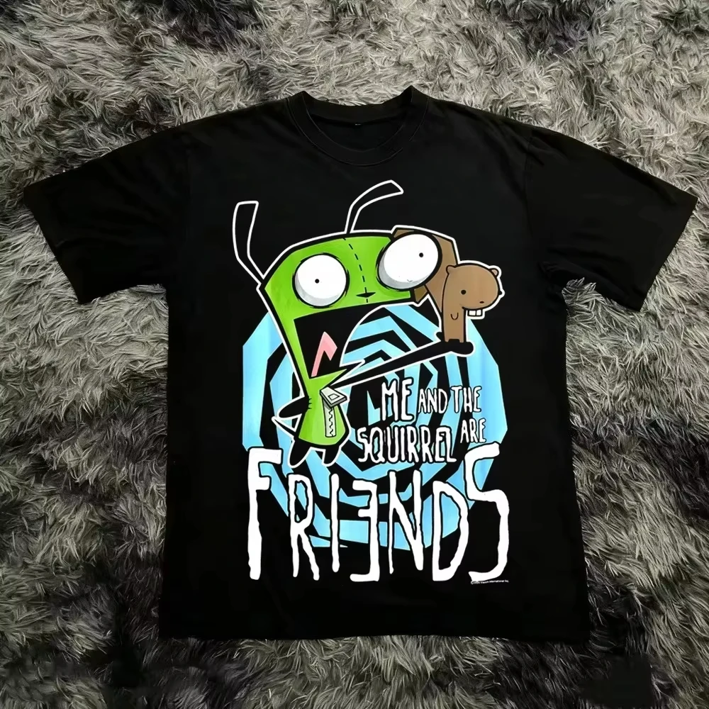 2026 Men's Cartoon Character Graphic Short Sleeve T-shirt Hip Hop Casual Tee