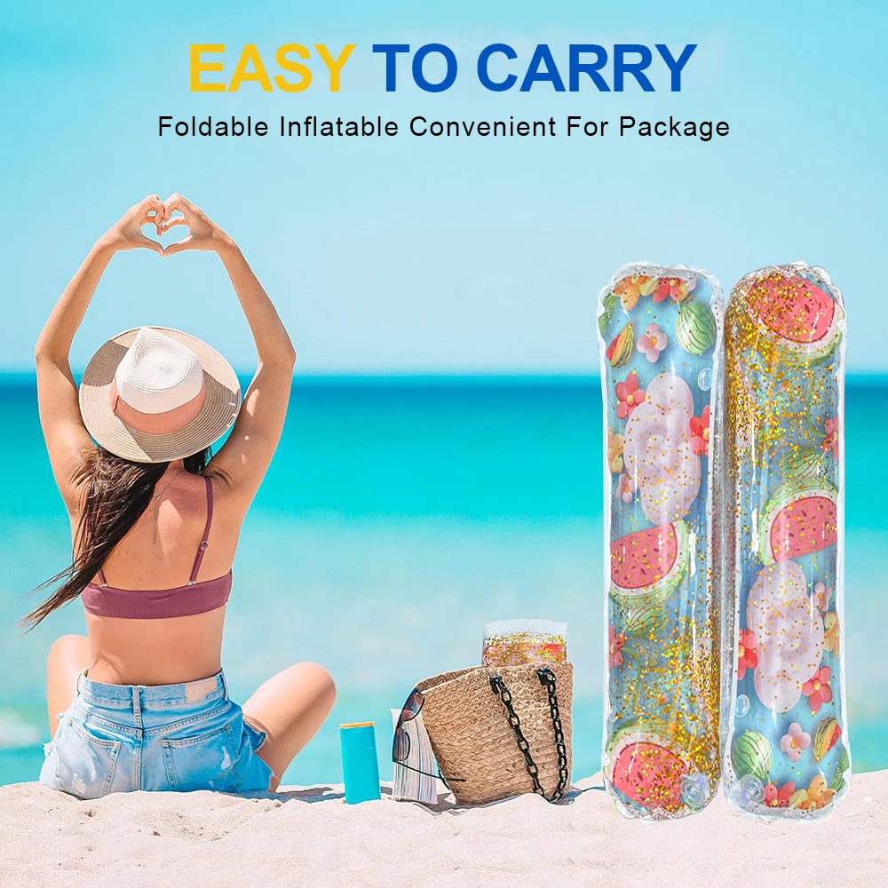 1PC verdikte PVC opblaasbaar fruit hangend bed gradiënt sterrenhemel ontwerp opvouwbaar drijvend bed voor zwembad strand zomerfeest