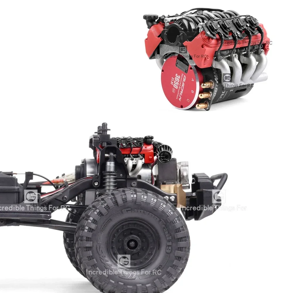 Klasyczny wentylator chłodnicy silnika V8 LS7 do gąsienic 1/10 RC Traxxas TRX4 TRX6 G500 SCX10 Rc4wd D90 VS4 Upgrade