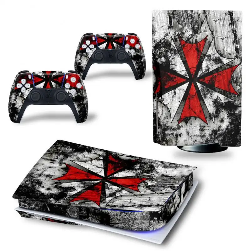 For PS5 Console and 2 Controllers PS5 Skin Sticker Decal Cover Vinyl Protective Film PS5 Disk/Digital Edition Skin Sticker