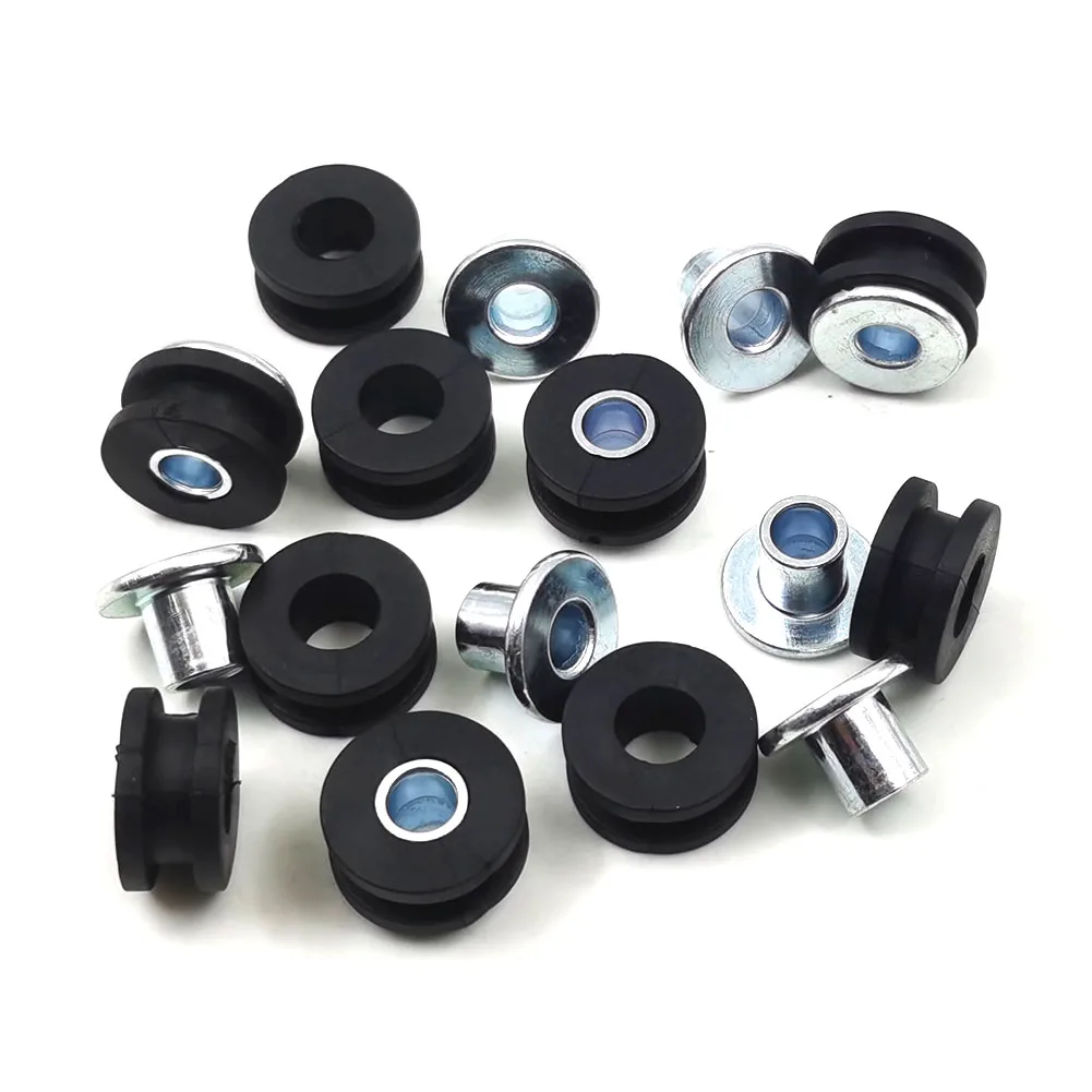 M6 6MM Bolts Screws Liner Motorcycle Windshield Fairing Headlight Mudguard Rubber Grommet Gasket Pad for Honda Suzuki Yamaha BMW