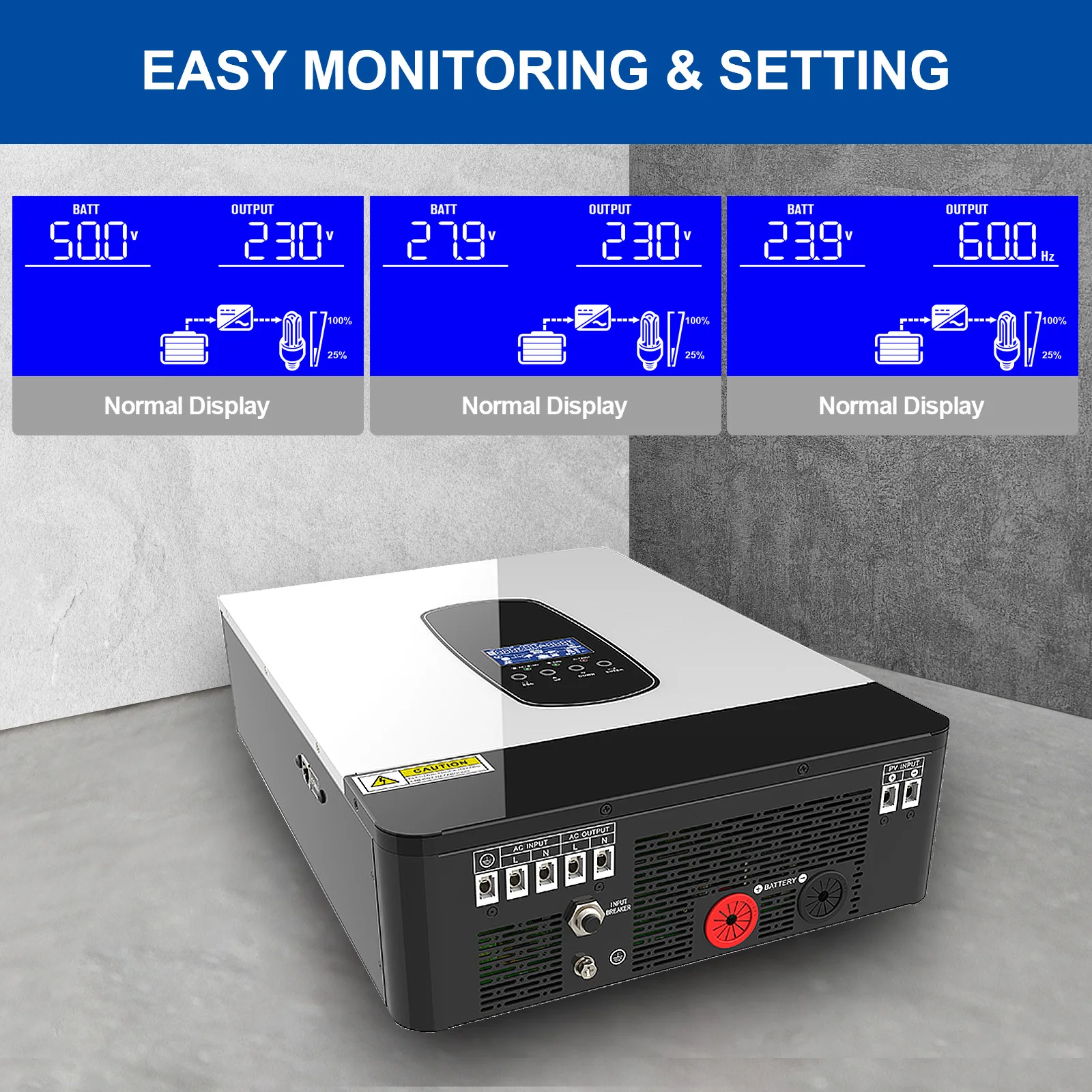 Pure sine wave hybrid inverter 2200VA 3200VA 4200VA 7000VA 12V/24V/48V MPPT controller power supply sloar system home use