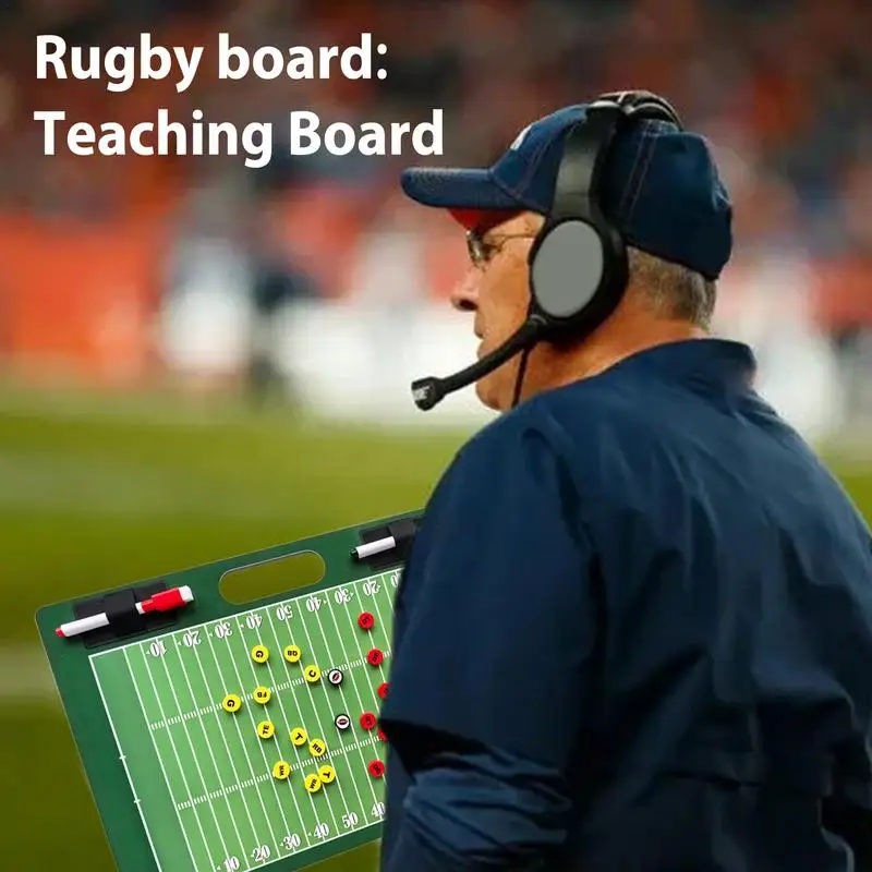 

Football Tactics Board Long-Lasting Reusable Coaching Board For Tactics Portable Coaching & Referee Marker Boards For Coaches