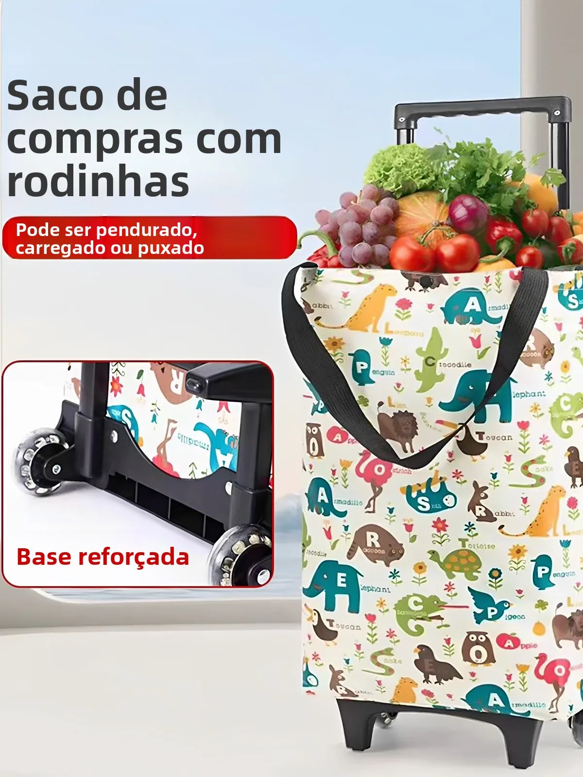 waterproof-portable-shopping-bag-double-layer-thickened-stacking-foldable-climbing-rod-pulling-car-oxford-cloth-camping-storage