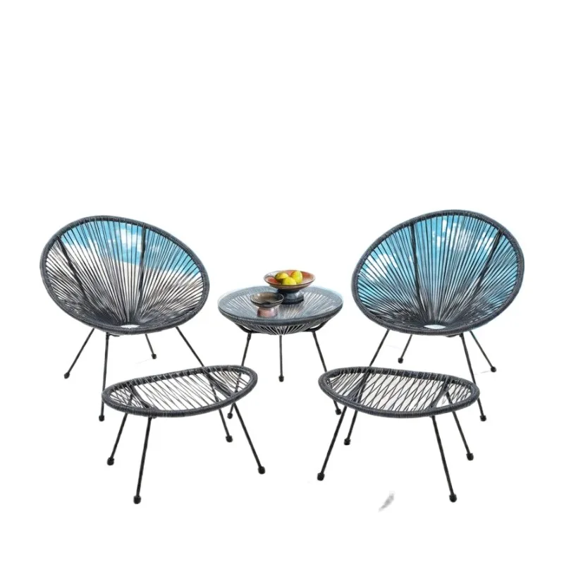 

Leisure rattan chair, outdoor woven single combination, simple living room