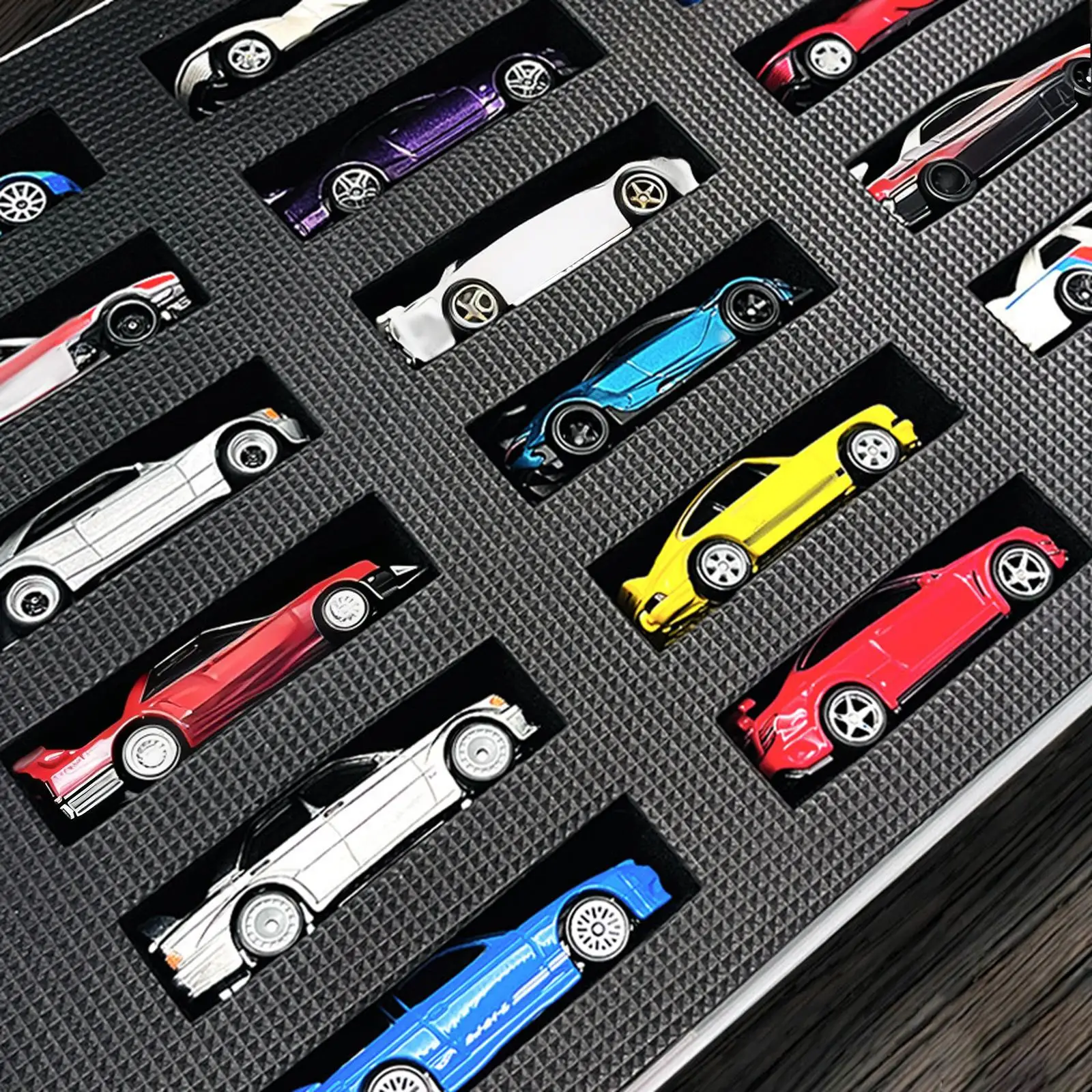 1/64 Model Cars Storage Case Storage Container, Display Dustproof, Organizing Collectible Portable, Toy Car Organizer Case