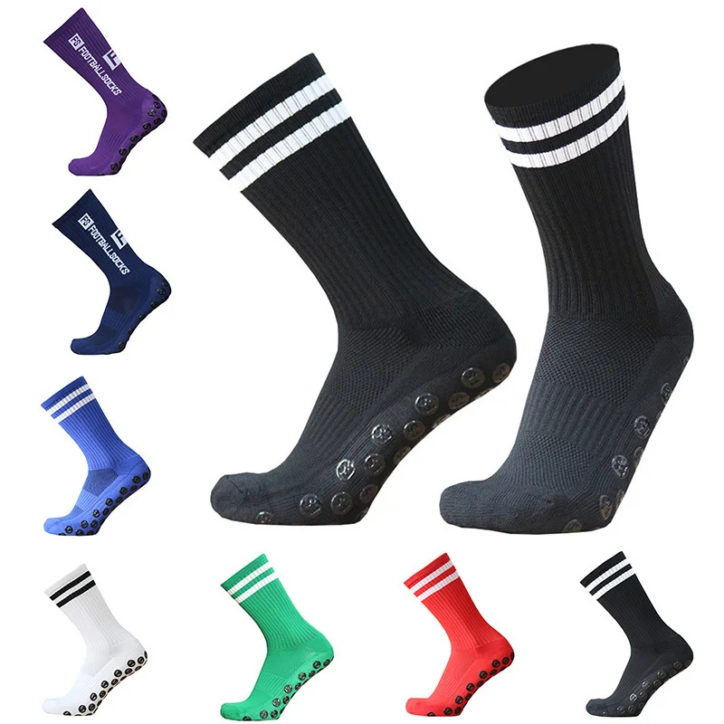 

New Style FS Football Socks Round Silicone Suction Cup Grip Anti Slip Soccer Socks Sports Men Women Baseball Rugby Socks