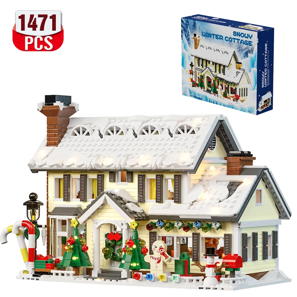 

Christmas Holiday House Building Set Christmas House Compatible with Legoed Gifts for Boys, Girls, Family, and Friends