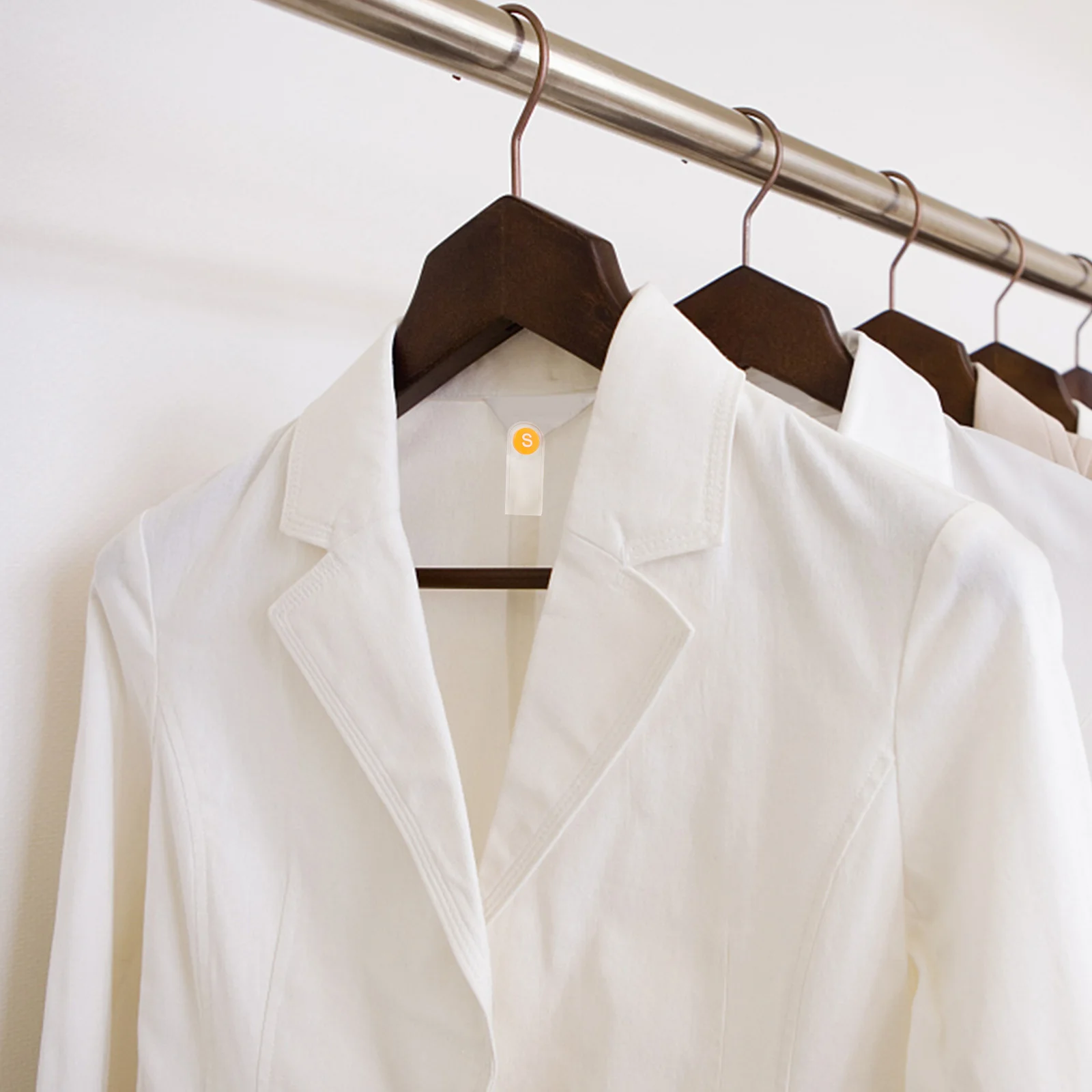 

90Pcs Clothing Size Labels Plastic Size Marks for Garments Washable Clear Tags for Apparel Retail Organization Clothing Store