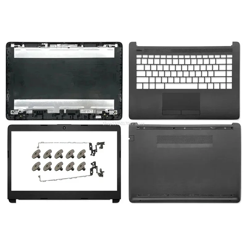 DL+New Laptop Case For HP 14-CK 14-CM 14-DG 14Q-CS 240 G7 245 246 G7 LCD Back Cover/Bezel/Hinges/Palmrest/Bottom Case Black 14