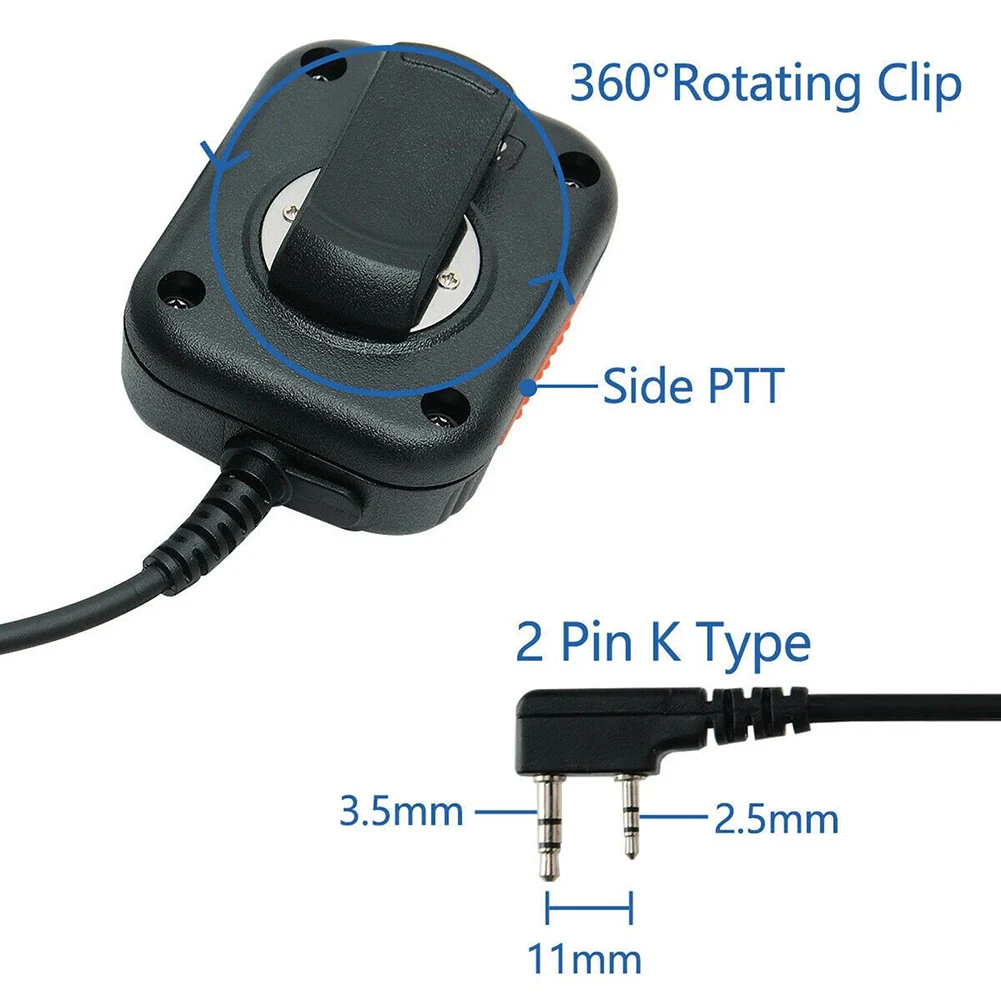 اتجاهين راديو يده التكتيكية المتكلم هيئة التصنيع العسكري ل BaoFeng AR-152 ل كينوود اللاسلكية يده المتكلم ميكروفون