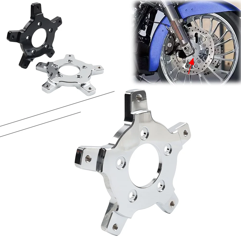 1Pc Aluminum Motorcycle Brake Rotor Adapter w/ Bolts For Harley Touring Models Street Glide Special FLHXS FLHX 2014-2023