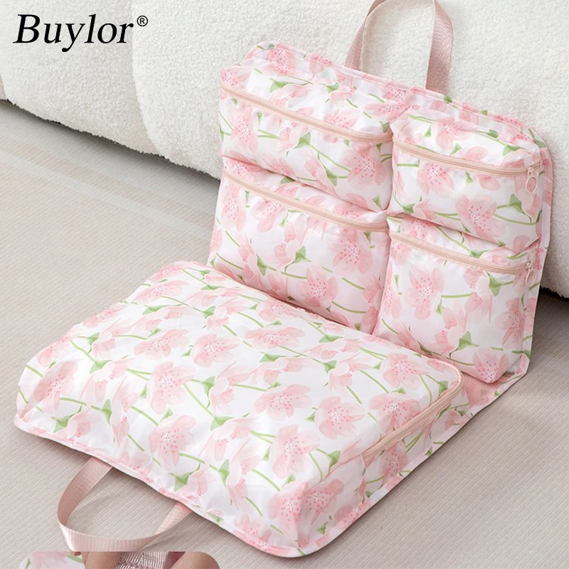 

Buylor Travel Storage Bag Seven In One Set Bag, Portable Underwear Organizing Bag Large Capacity Portable Hanging Travel Bag