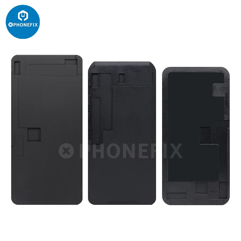 Non-folding Flex Cable Black Rubber Pad LCD Screen Alignment Mold OCA Laminating Mould Mat for iPhone 6 -13ProMax Screen Repair