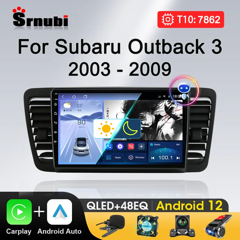 

Srnubi Android 12 For Subaru Outback 3 Legacy 4 2003-2009 Car Radio Multimedia Video Player Navigation GPS DVD Carplay Autoradio