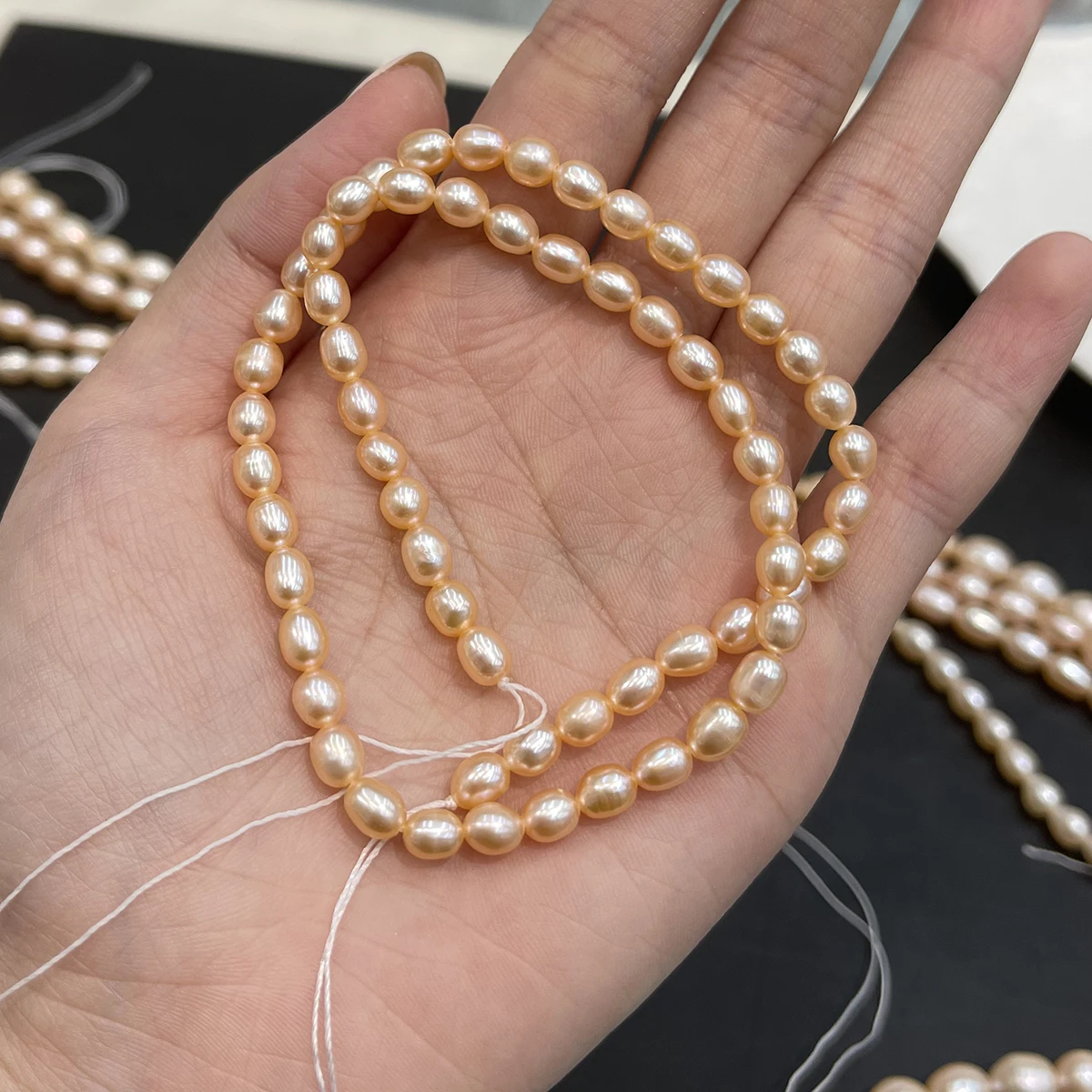 AAA Natürliche Süßwasserperle, rosa, isolierte Perle für die Schmuckherstellung, DIY-Halskette, Armband, Ketten, Ohrringe, Zubehör – Detail 3