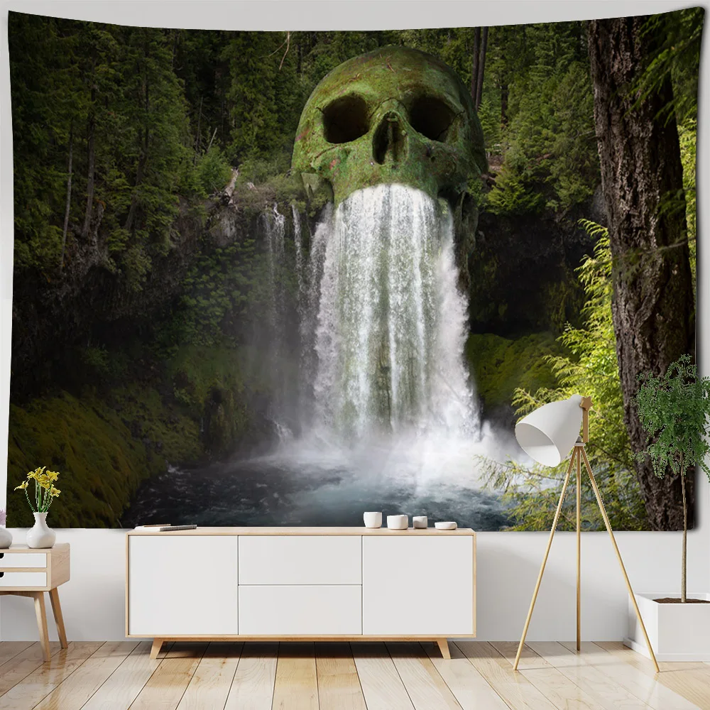 

Fantasy forest landscape tapestry wall hanging waterfall home art decoration living room bedroom tapestry background cloth