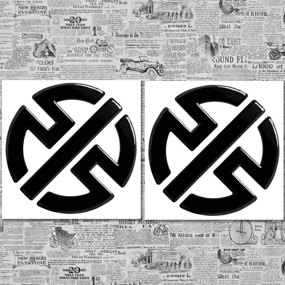 2pc 3D Motorcycle Logo Stickers Emblem Badge Decals Tank Wheel