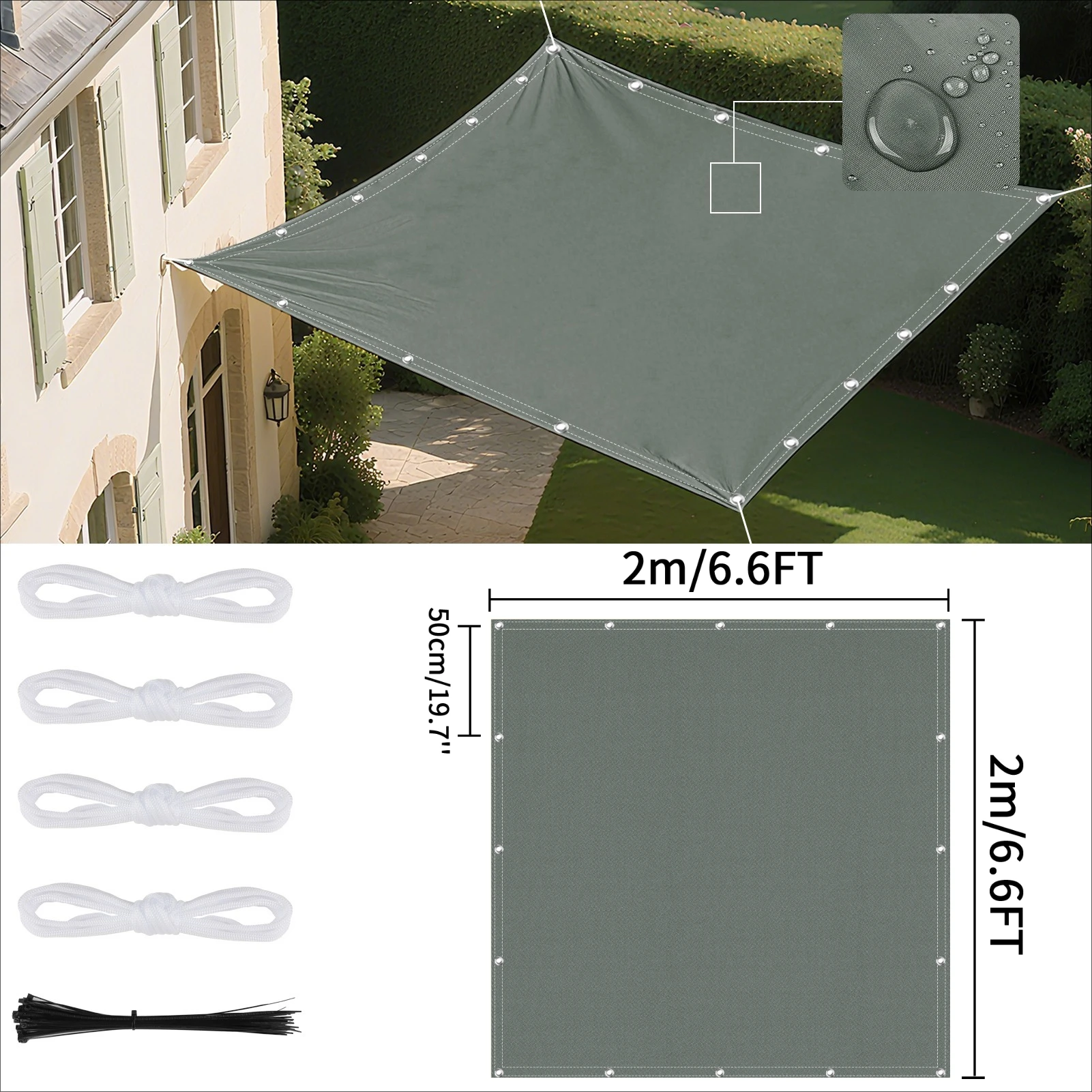 Dark Grey 2x2M