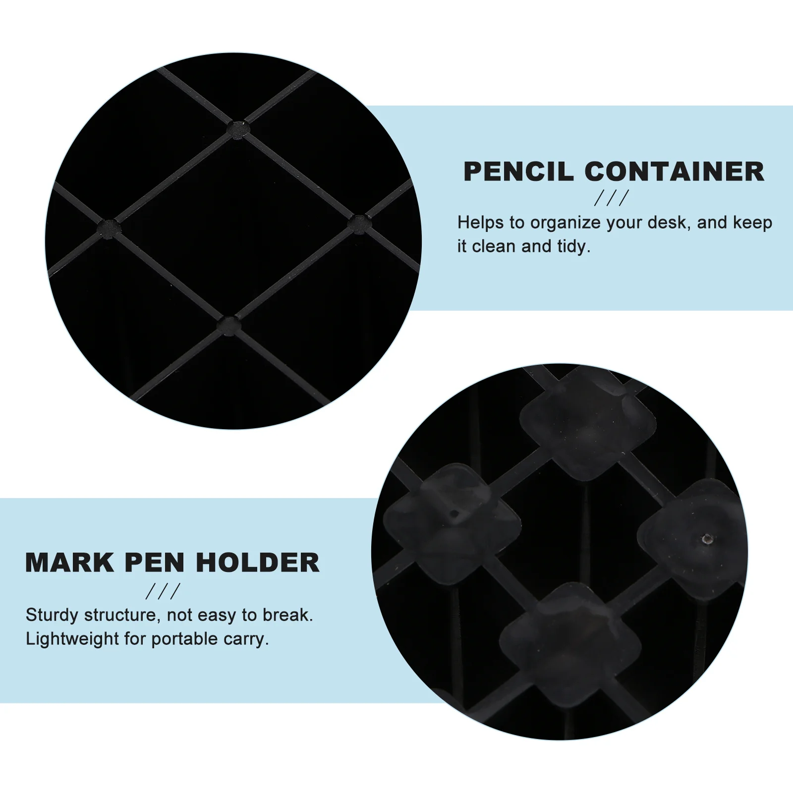 

4Pcs Plastic Mark Pen Holder Sturdy Desktop Organizer 30 Slots Stationery Pen Storage Box Pencil Container Stationery Organizer