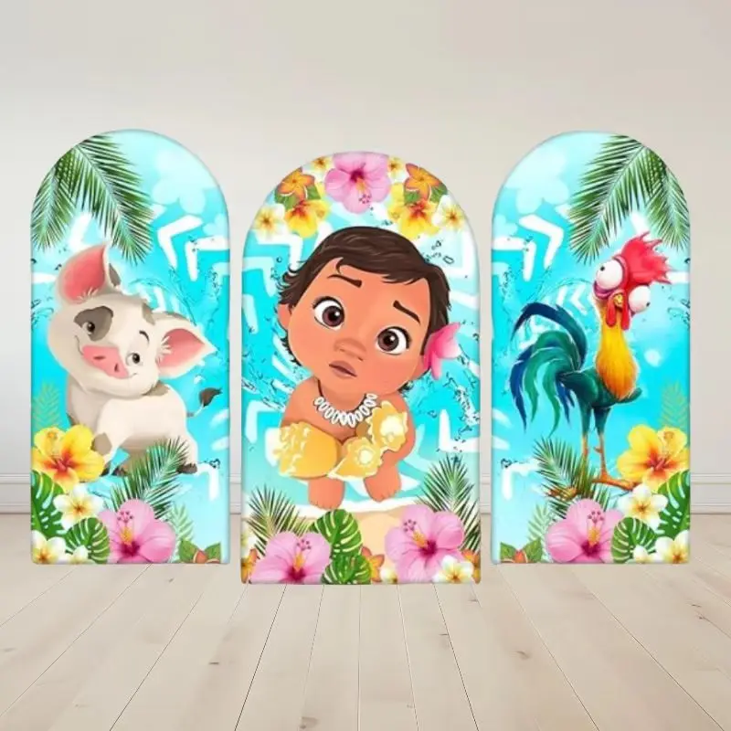 

Hasbro Baby Moana Arch Cover Photo Backdrop Background Photography Kids Shower Supplies Birthday Party Props Decorate Poster