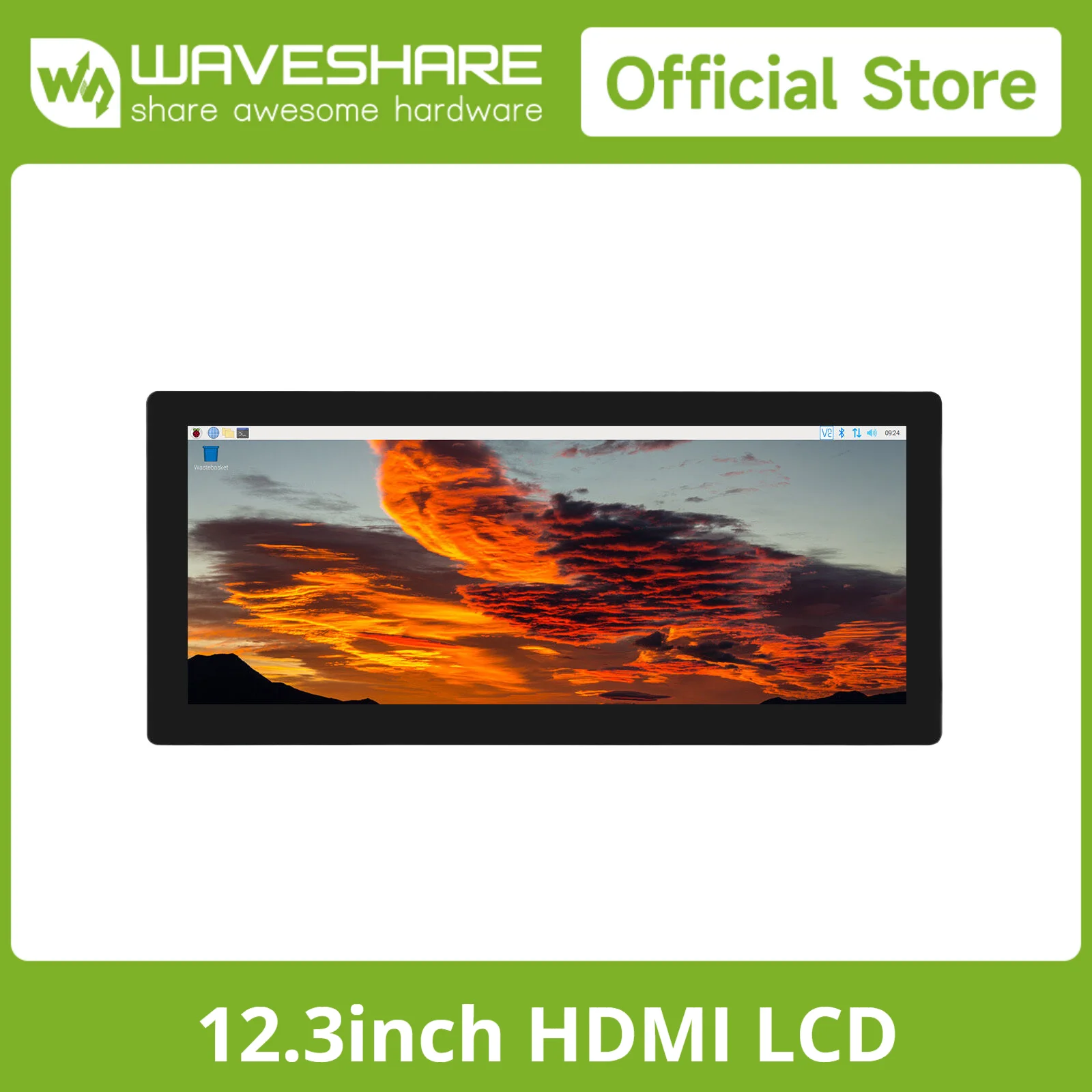 

Waveshare 12.3inch Capacitive Touch Screen LCD 1920×720, HDMI, IPS, Aida64,PC Temperature/Bar Monitor Support Raspberry Pi