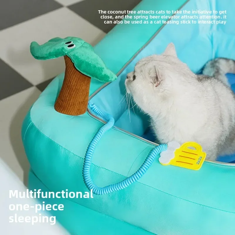 Pool pet bed dog kennel summer cool removable and washable cute pet sofa bed all-season cat nest