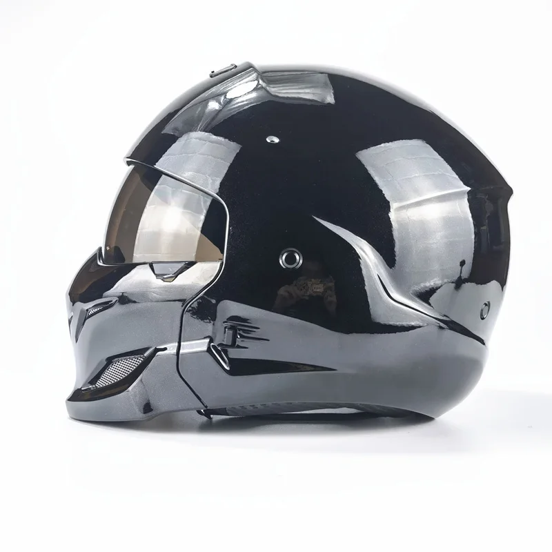 

Free Shipping Vintage Safety Motorcycle Helmet Modular Half Face Motocross Helmet Retro Full Face For Adults DOT Approved