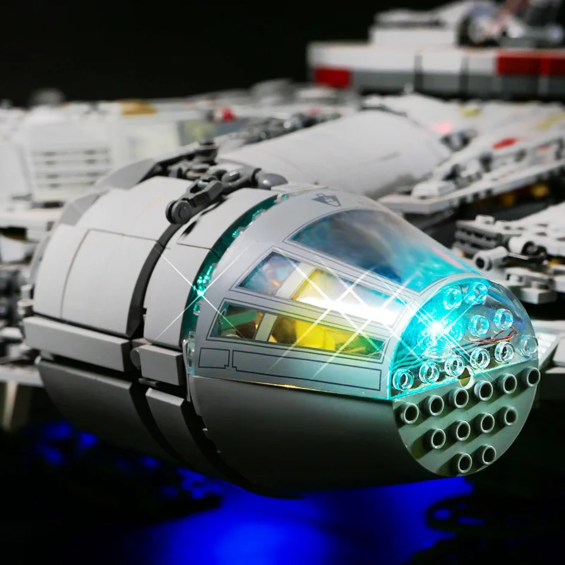 Diy kit de luz led 75192 final espaço cruiser bloco de construção modelo controle remoto iluminação decorativa conjunto luzes apenas