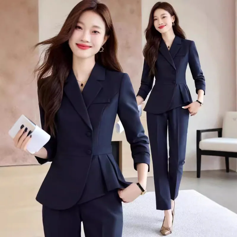 Suit High-End Suit Spring and Autumn New Temperament Business Clothing Hotel Jewelry Store Manager Tooling Front Stage Work Wear