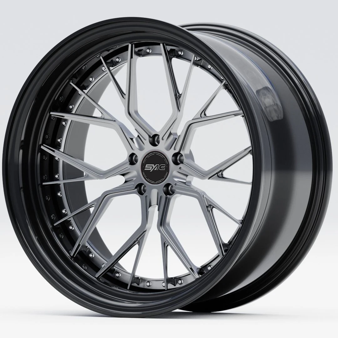 Custom Forged Rims  1624 Inch Twopiece Custom Deep Recessed Forged Aluminum Alloy Passenger Car Wheel Hub