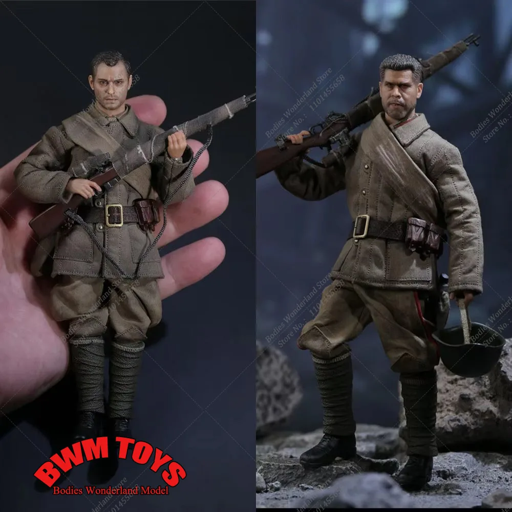 POPTOYS CMS010 CMS011 CMS012 Skala 1/12 25cm Żołnierz Męski Radziecki Snajper Wasilij i Ron Perlman Figurka 6 cali Mini Lalka Akcji