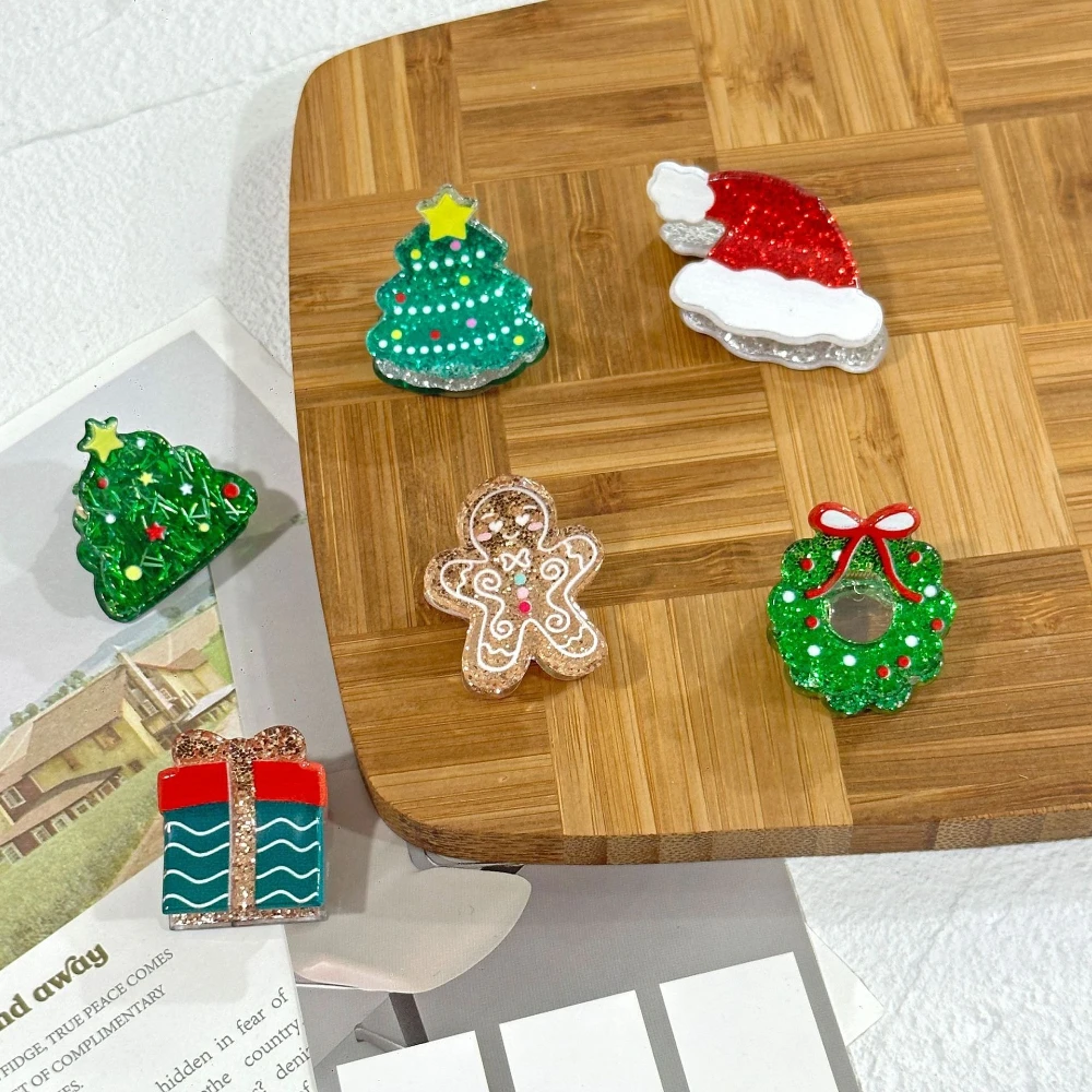 

Christmas Series Clip Christmas Hat Gingerbread Man Cute Funny Style Holiday Small Hair Clip Bangs Broken Hair Clip for Children