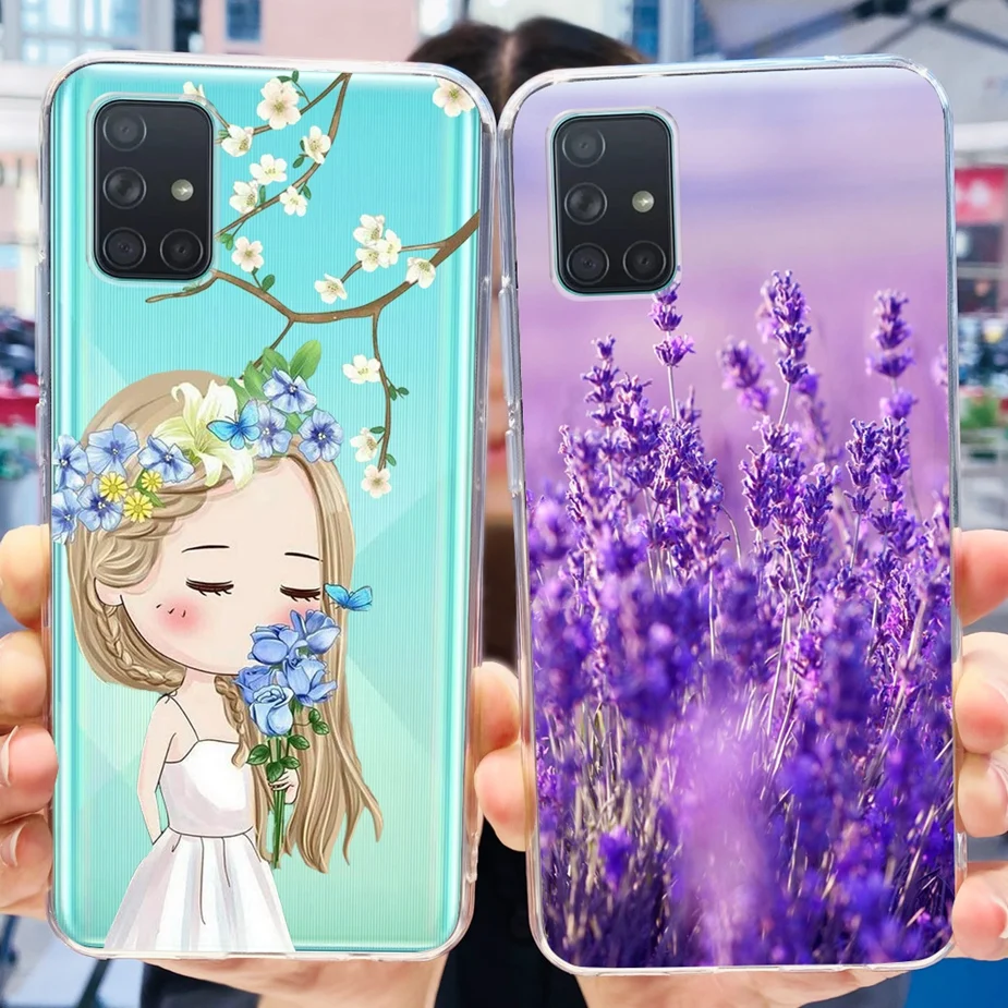 For Samsung Galaxy A51 A71 4G Case Stylish Painted Cover Soft Silicone Phone Case For Samsung Galaxy A71 A 51 A515F A715F Bumper