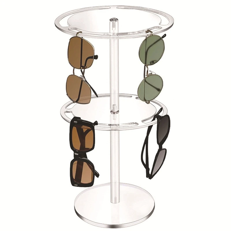 

Double Layer Acrylic Sunglasses Holder Stand Clear Eyeglasses Display Stand Sunglasses Rack Display Eyewear Organizer