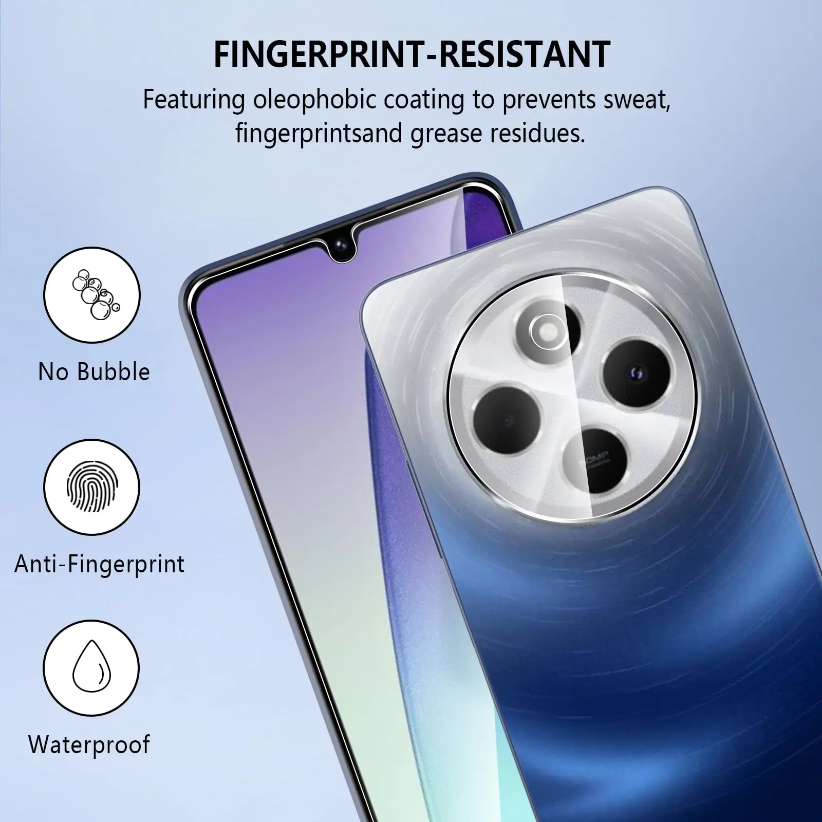 Redmi 14C 용 화면 보호기 6.88 인치 강화 유리 크리스탈 HD 9H 투명 안티 ... - 4