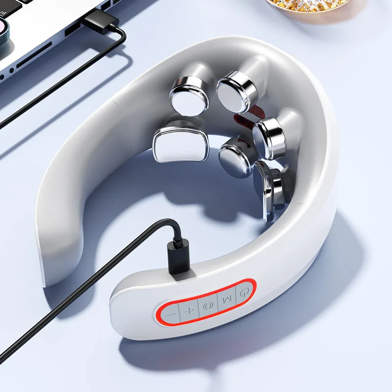Home Use Shoulder and Massager Cervical Protector Heating Vibration Multi-Functional Intelligent Pulse Neck Massa